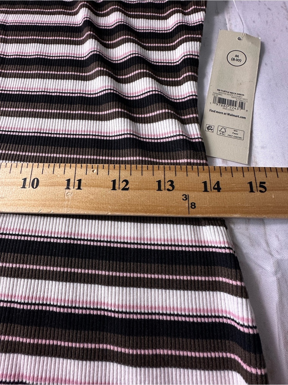No Boundaries Striped Turtleneck Mini Dress - Black & White - Picture 7 of 9